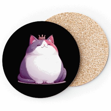 Discover Chunky Kawaii Cat Queen Coasters