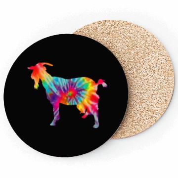 Discover Goat Tie Dye Farmer Gift Coasters