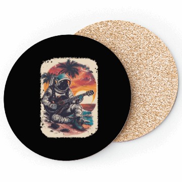 Discover Astronaut Guitar Player Space Music Lover Coasters