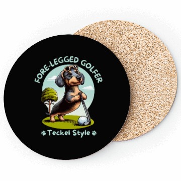 Discover Cute Teckel, dachshund lover and golfers Coasters