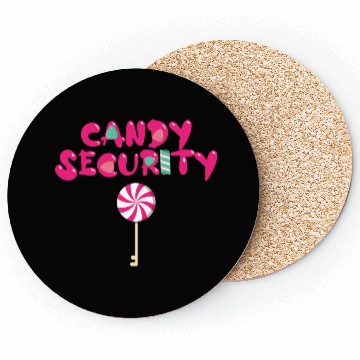 Discover Candy Security Mom Dad Matching Birthday Costume Coasters