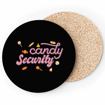 Discover Candy Security Kids Parents Matching Birthday Coasters