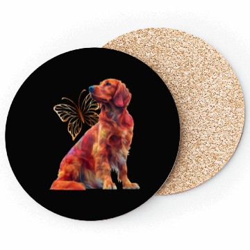 Discover Irish setter Butterfly Coasters