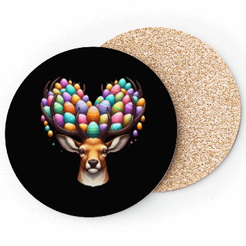 Discover A Deer's Easter Surprise Coasters