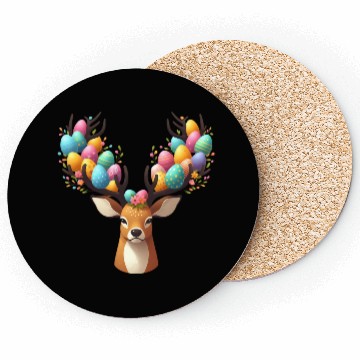 Discover A Deer's Easter Surprise Coasters