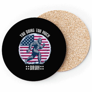 Discover Bigfoot USA Flag Coasters