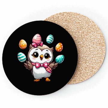 Discover Easter Egg Owl Juggling Coasters