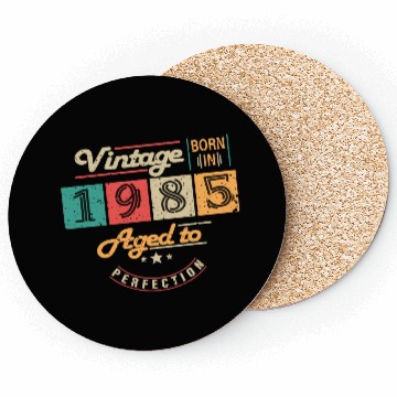 Discover Original 1985 Vintage - 1985 Birthday Gift Coasters