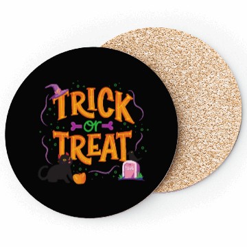 Discover Trick or Treat Halloween. Coasters