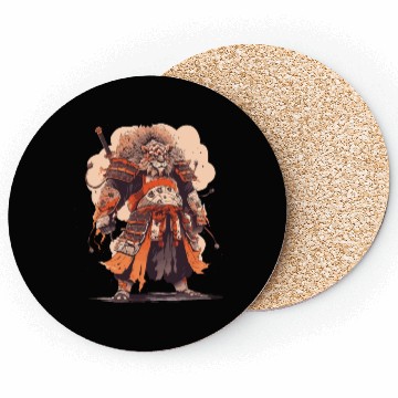 Discover Samurai Katana Sword Anime Lion Manga Warrior Coasters