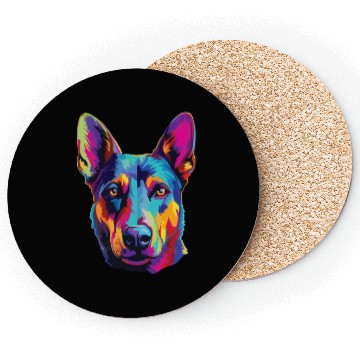 Discover Watercolor Colorful Australian Kelpie Coasters