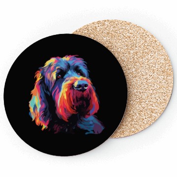 Discover Colorful Russian Black Terrier Coasters