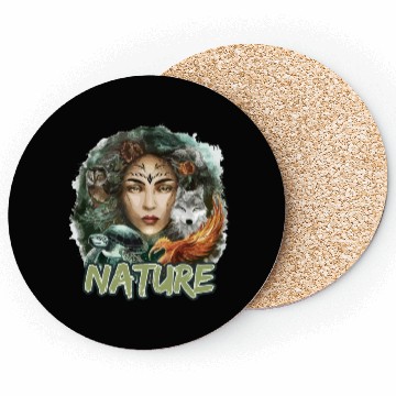 Discover Nature-Inspired Wolf Owl Turtle Phoenix Woman Coasters