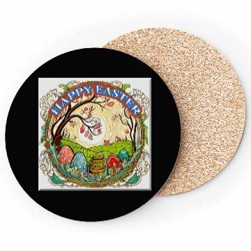 Discover Happy Easter Holiday Celebration Coasters