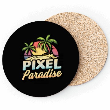 Discover Pixel Paradise Sunset Coasters