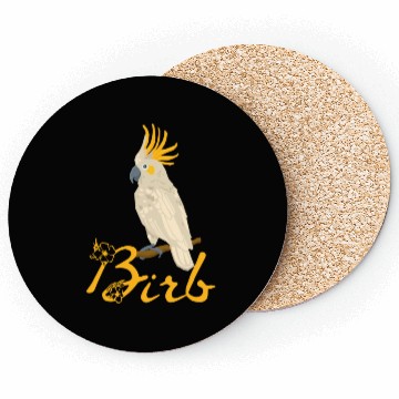 Discover Birb Meme Coasters Yellow Cockatiel Bird