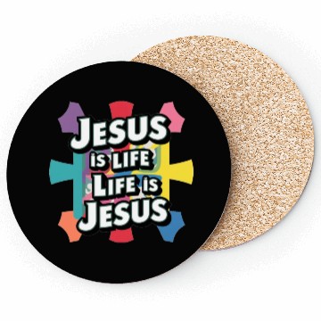 Discover Jesus is life.Resurrection sunday Coasters