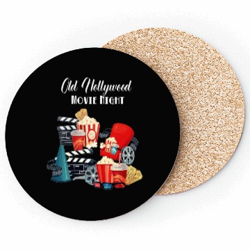 Discover Popcorn Vintage Movie Night Coasters