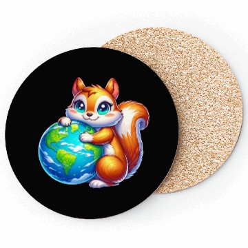 Discover Squirrel for Earth Environmental Nature Coasters