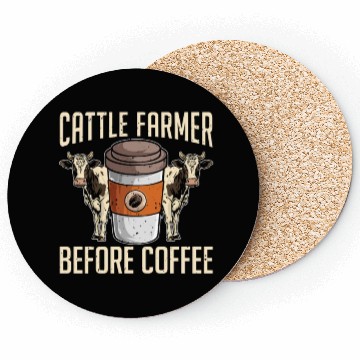 Discover Cattle Farmer Before Coffee Farmer Coffee Lover Coasters
