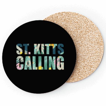 Discover St. Kitts Calling Tropical Vibes Souvenir Coasters