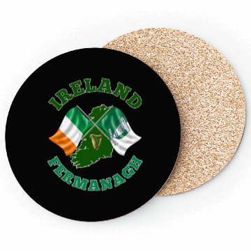 Discover Fermanagh Ireland Irish Flag and County Flag Coasters
