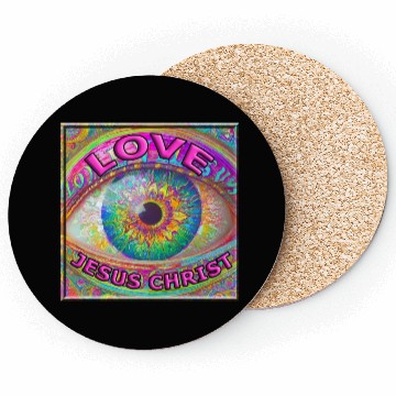 Discover Eye (I) Love JESUS CHRIST Coasters