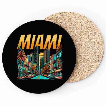 Discover Miami Vibes: Tropical Paradise Coasters