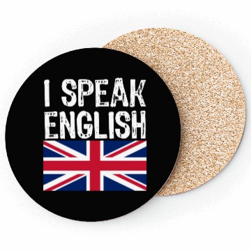 Discover i speak ENGLISH funny gift for USA Coasters