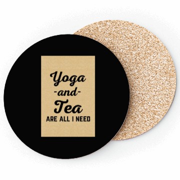 Discover I Need Yoga And Tea Funny Sarcatic Exercise Quote Coasters