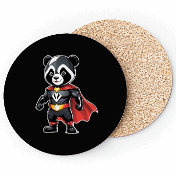 Discover nice cute little superhero animal 6 Coasters