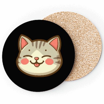 Discover Cool Cat Vibes: Feline Face Coasters