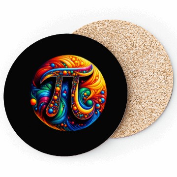 Discover Pi Day Nerd Geek Love Math Pi Symbol Kids Men Coasters