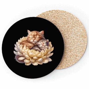 Discover Cats Sleeping In Flower Coasters