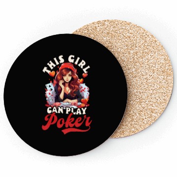 Discover Poker Girl Can Play Poker Coasters