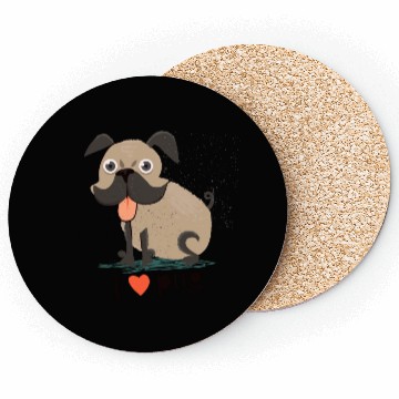 Discover I Love Pug Coasters
