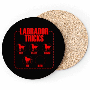 Discover LABRADOR TRICKS Funny Labrador Retriever Dog Coasters