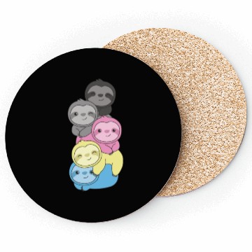 Discover Polygender Flag Pride Lgbtq Cute Sloth Coasters