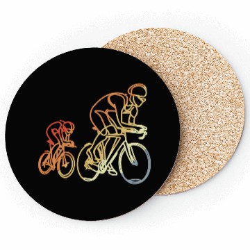 Discover Cycling Retro Style Coasters