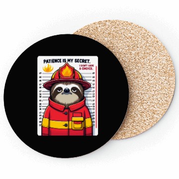 Discover Patience in Flames: Sloth Firefighter Coasters