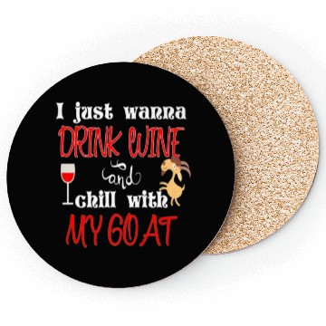 Discover Wine Lover Goat Mom Dad Crazy Goat Farmer Lady Coasters