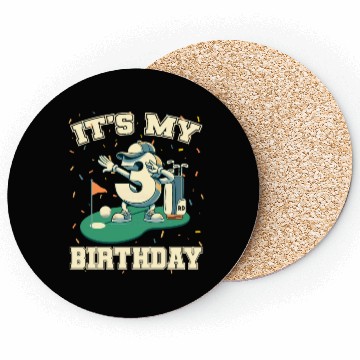 Discover It's My Birthday Boy 3rd Golf B-day Golfing Coasters