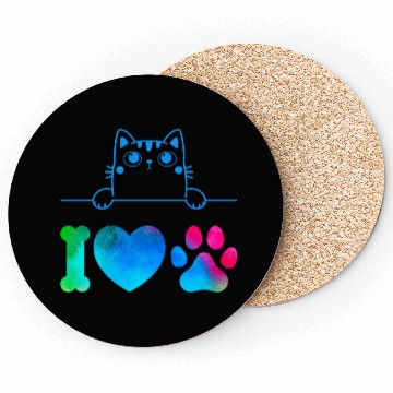 Discover i love cat Coasters
