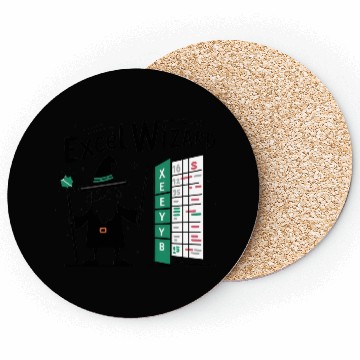 Discover excel wizard funny accountant bookkeepers gift Coasters