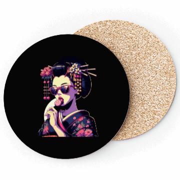 Discover Japanese Geisha in Kimono, Geishas from Kyoto Coasters