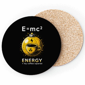 Discover Nuclear Engineer E=mc2 Energy My Coffee Squared Coasters