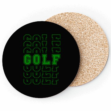 Discover Golf Sport Multi Word Style Coasters