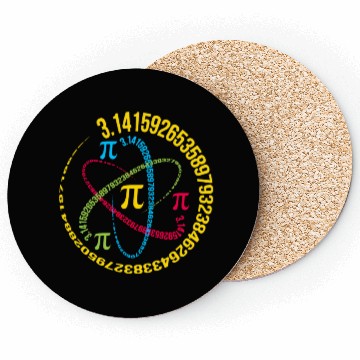 Discover Atom PI Math Science 3.14 PI Day Coasters