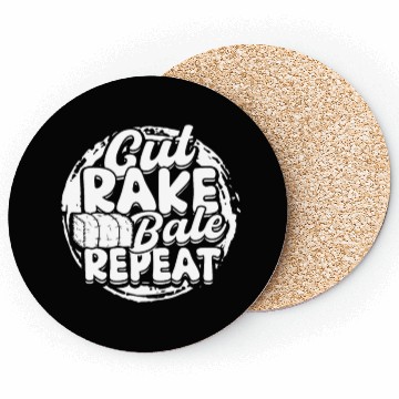 Discover Hay Bale Farming Cut Rake Bale Repeat Coasters