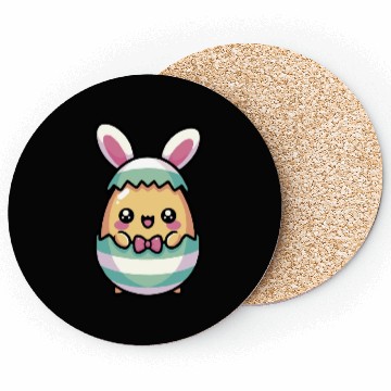 Discover Cute Chibi Easter Bunny in a Egg Coasters